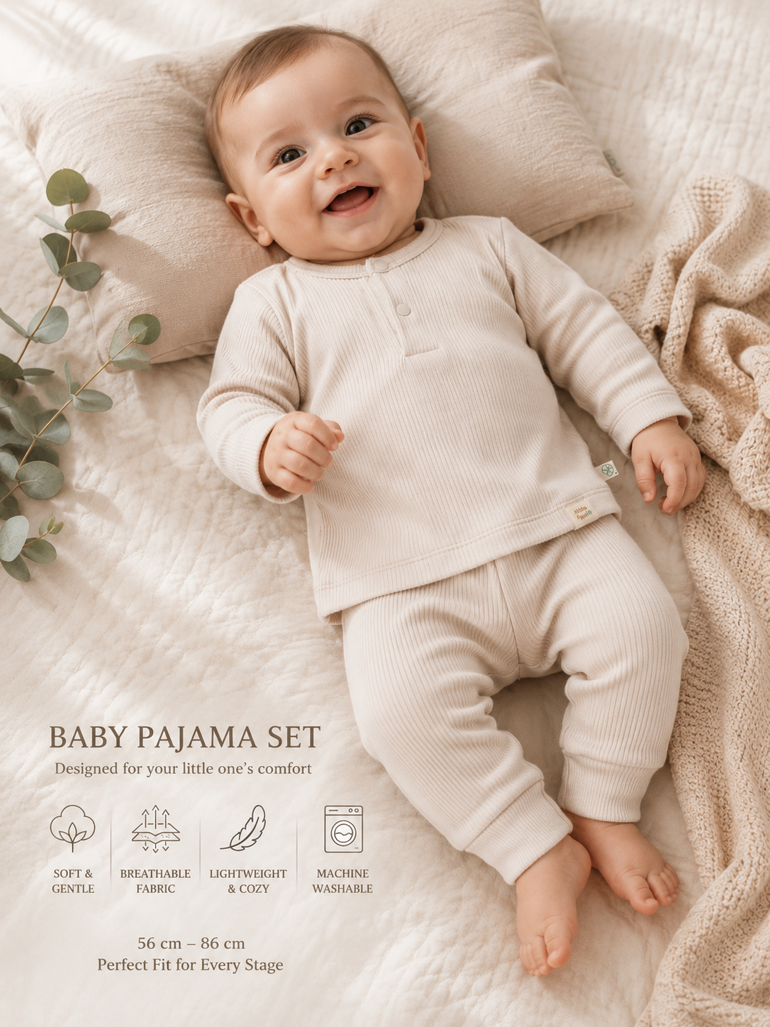 Baby Pyjama Set - Modal Nature Relax - Beige
