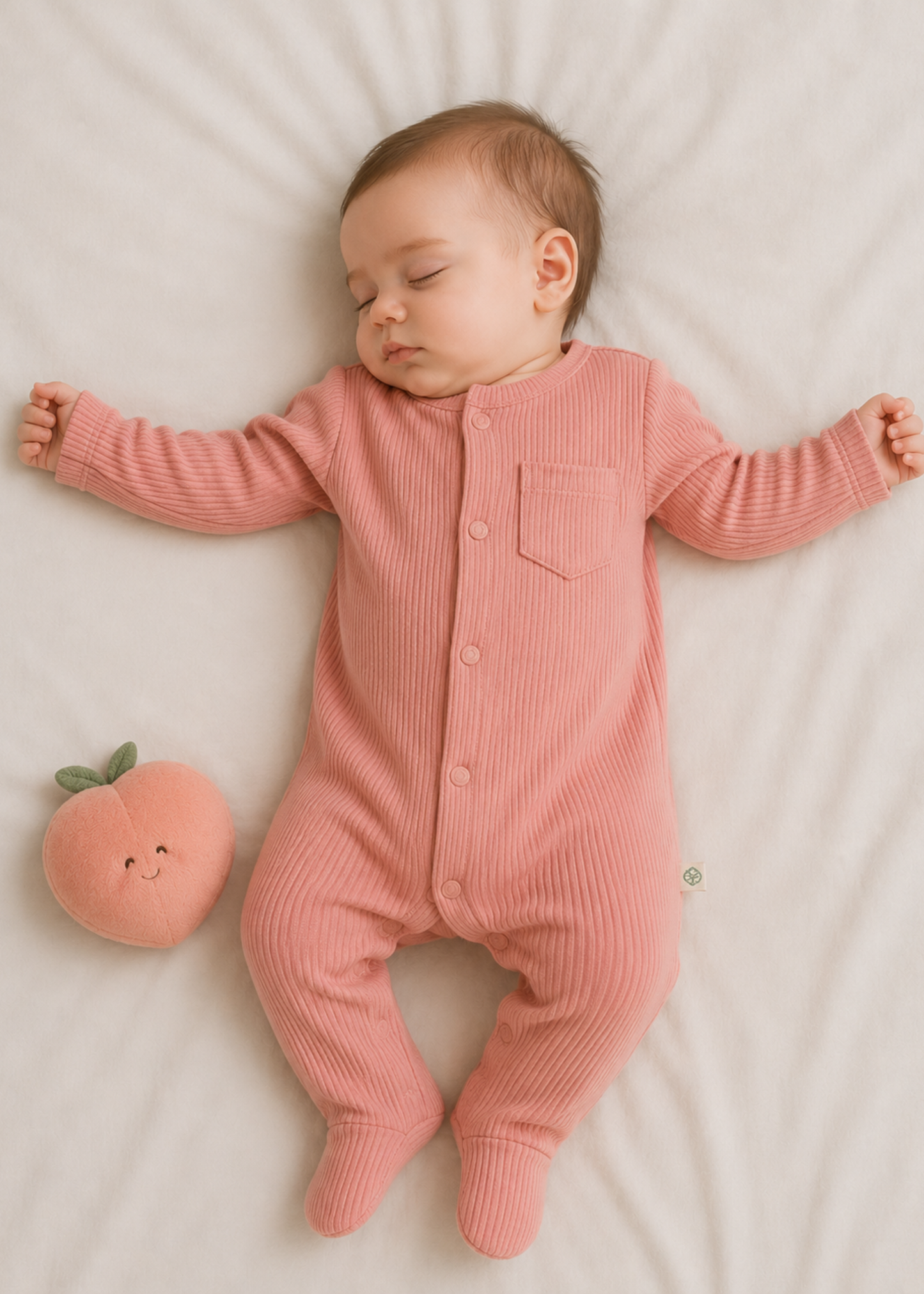 Baby Strampler mit Fuß - Modal Nature Relax - Coral