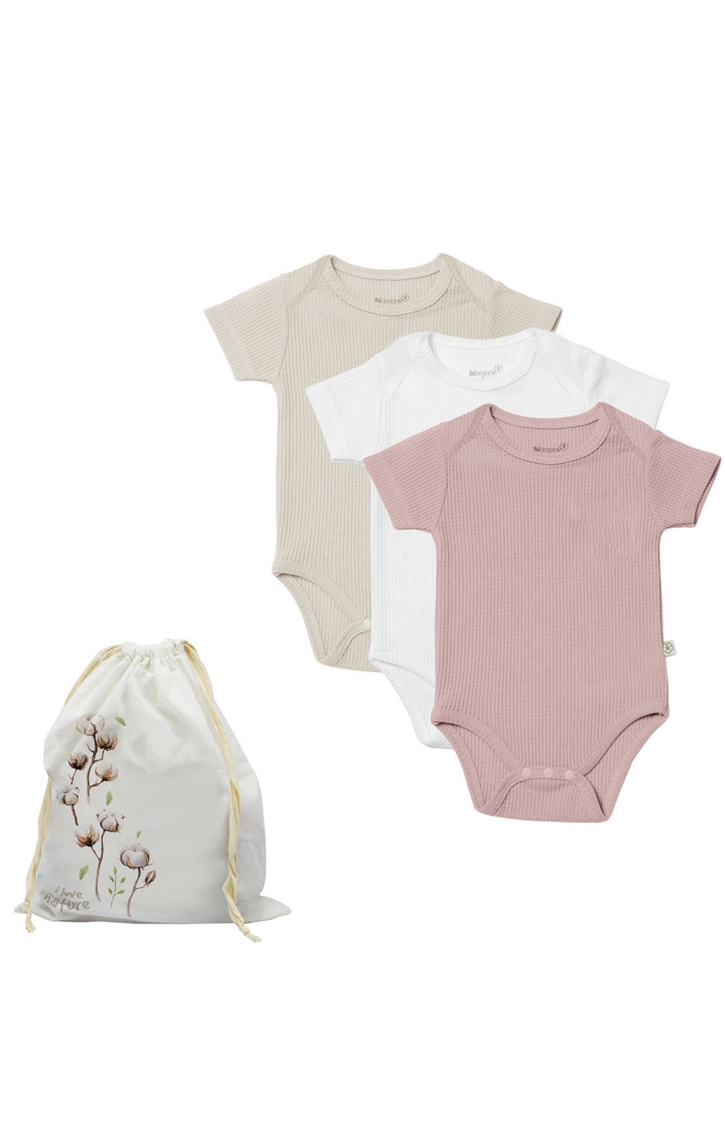 Maxi Waffle Kurzarmbody (3er Pack) - Mocha Style