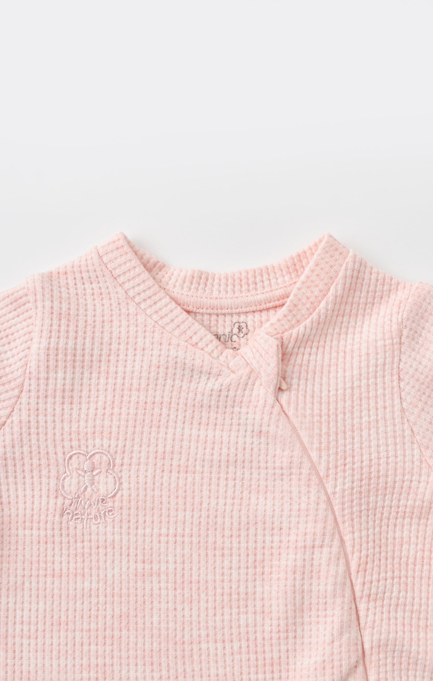 Nature In Waffle Strampler - Rosa