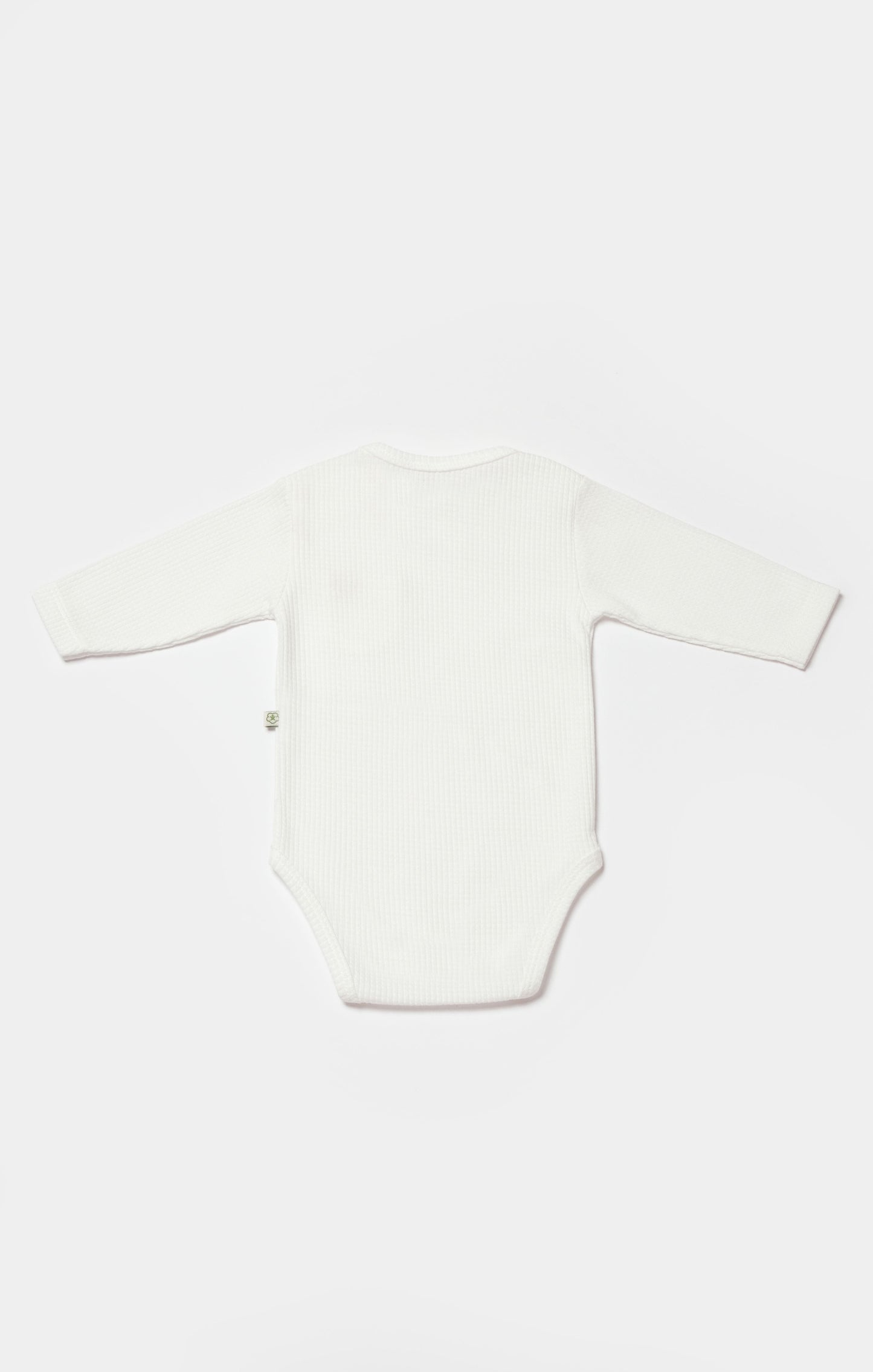 Waffle Smile Langarmbody - Ecru