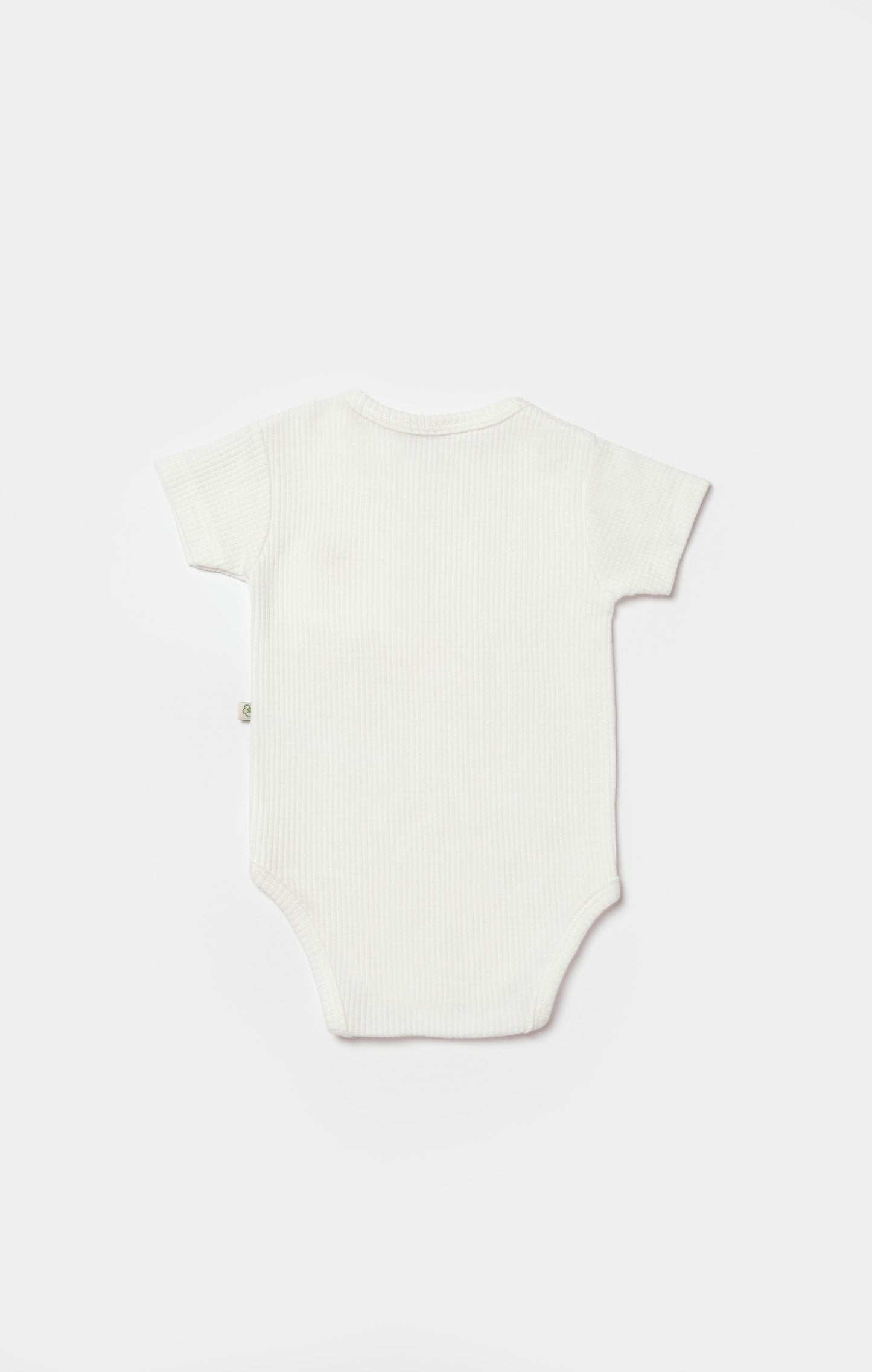 Waffle Smile Kurzarmbody - Ecru