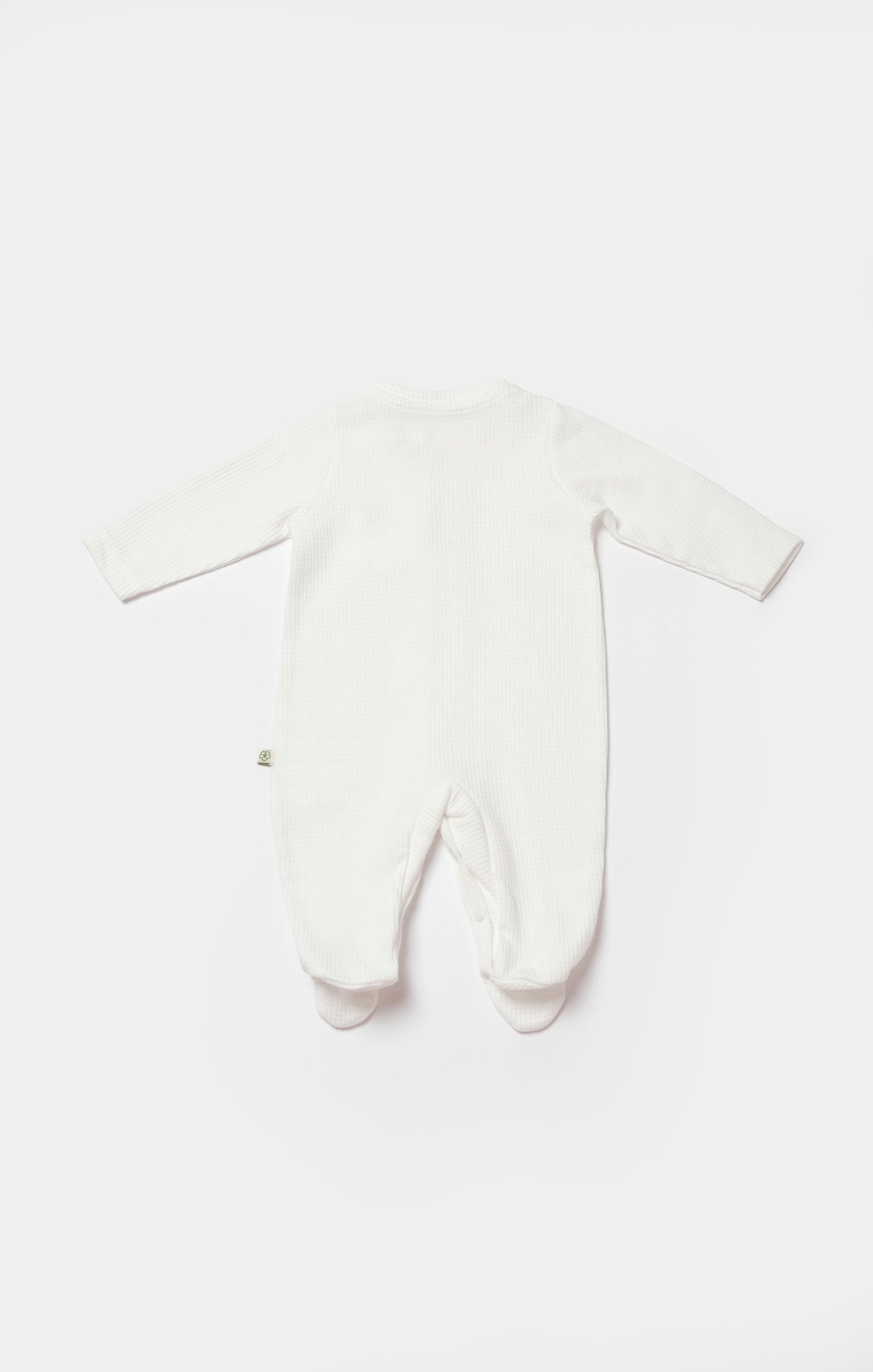 Waffle Smile Strampler - Ecru