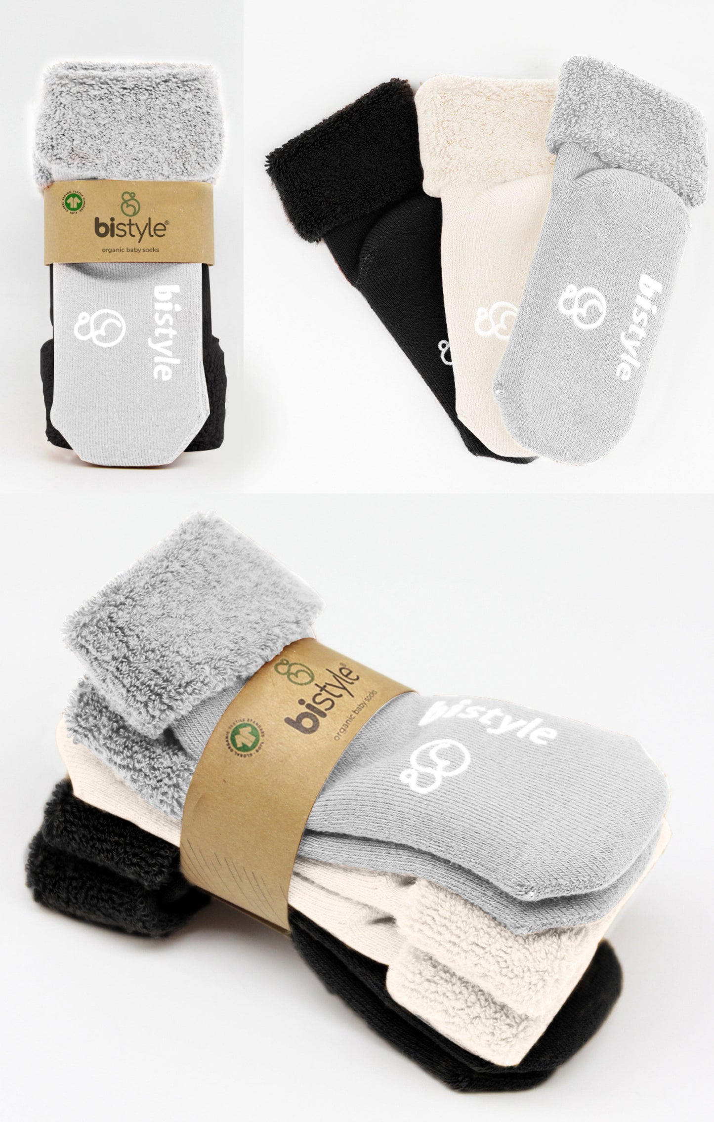 Anti-Rutsch Frottee Socken (3er Pack) - Basic