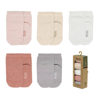 Baby-Socken Basic 5er-Pack – Kurzsocken - 0-6 Monate, Gots zertifiziert, hoher Baumwollanteil
