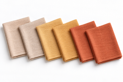 Musselin-Mundtücher - extra dicker 4 lagiger - 20x20cm - 6er Pack - zertifiziert – Bio Baumwolle