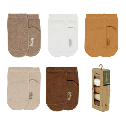 Baby-Socken Basic 5er-Pack – Kurzsocken - 0-6 Monate, Gots zertifiziert, hoher Baumwollanteil