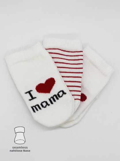 Baby Socken 3er-Pack für Babys Neugeborene Baby Kurzsocken  Bio-Baumwolle 0-3 Monate