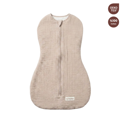 Baby Schlafsack Musselin Kokon Puckschlafsack für Neugeborene (2,5–3,5 kg) | Geschlossene Ärmel | Neu