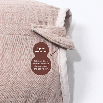 Baby Schlafsack Musselin Kokon Puckschlafsack für Neugeborene (2,5–3,5 kg) | Geschlossene Ärmel | Neu