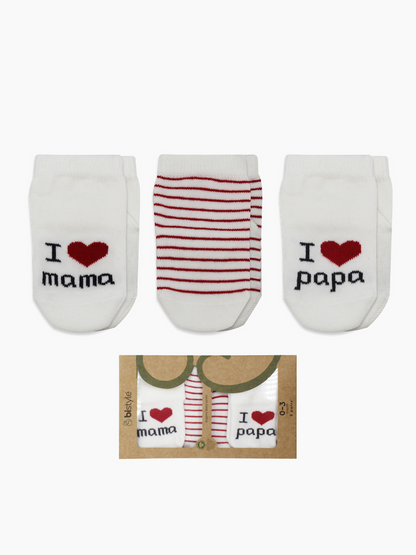 Baby Socken 3er-Pack für Babys Neugeborene Baby Kurzsocken  Bio-Baumwolle 0-3 Monate