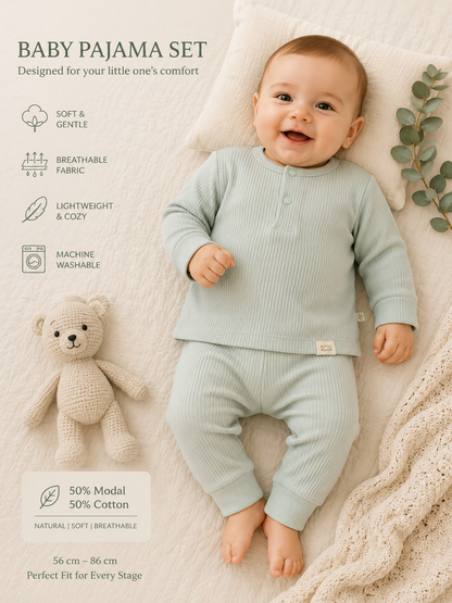 Baby Pyjama Set - Modal Nature Relax - Mint