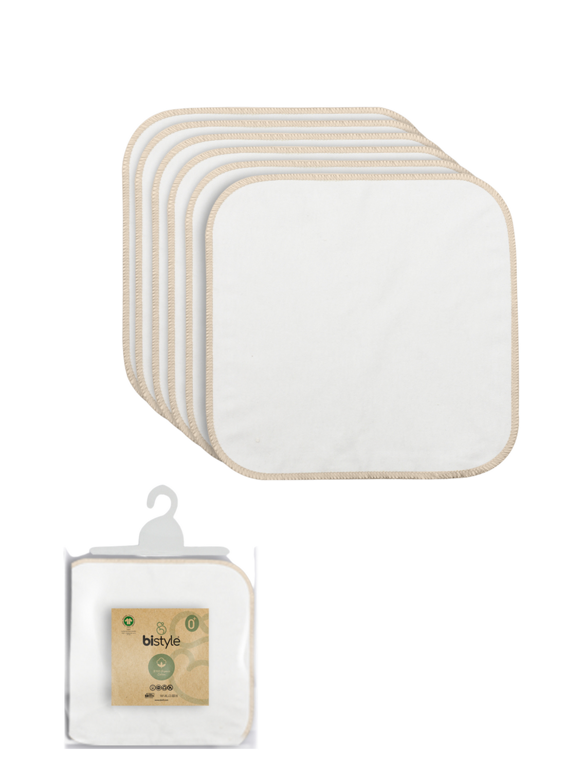 Baby Mundtücher - 28x28cm - zertifiziert – Bio Baumwolle 6er-Pack