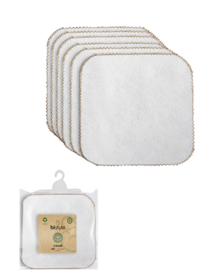 Baby Frottee-Mundtücher - 28x28cm - zertifiziert – Bio Baumwolle 6er-Pack