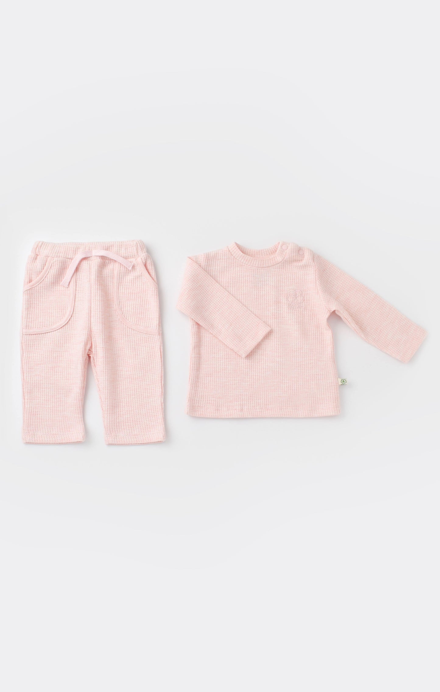 Nature In Waffle Pyjama Set - Rosa