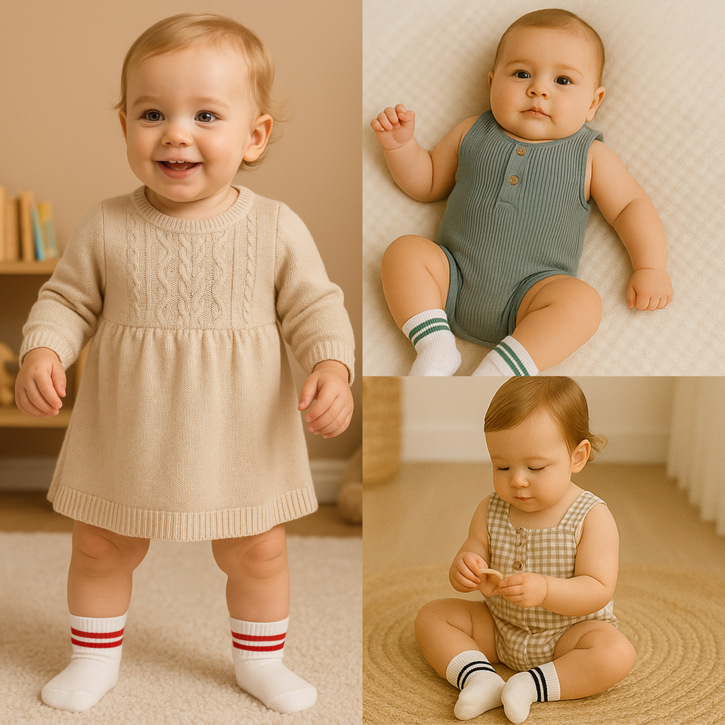 Basic Socken (6er Pack) - Weiß Mix