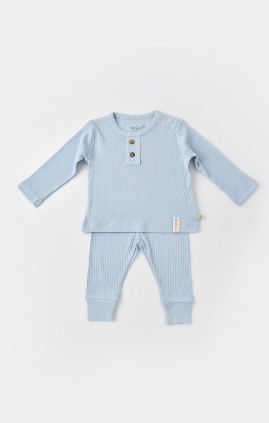 Soft Modal Pyjama Set - Blau