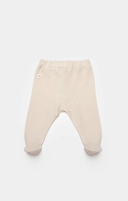 Waffle Smile Hose mit Fuß - Beige