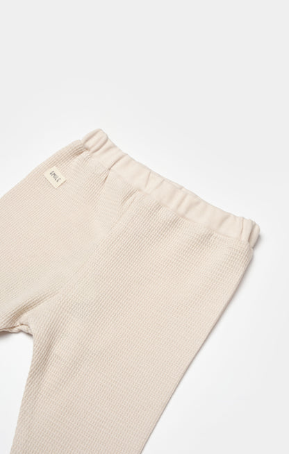 Waffle Smile Hose mit Fuß - Beige