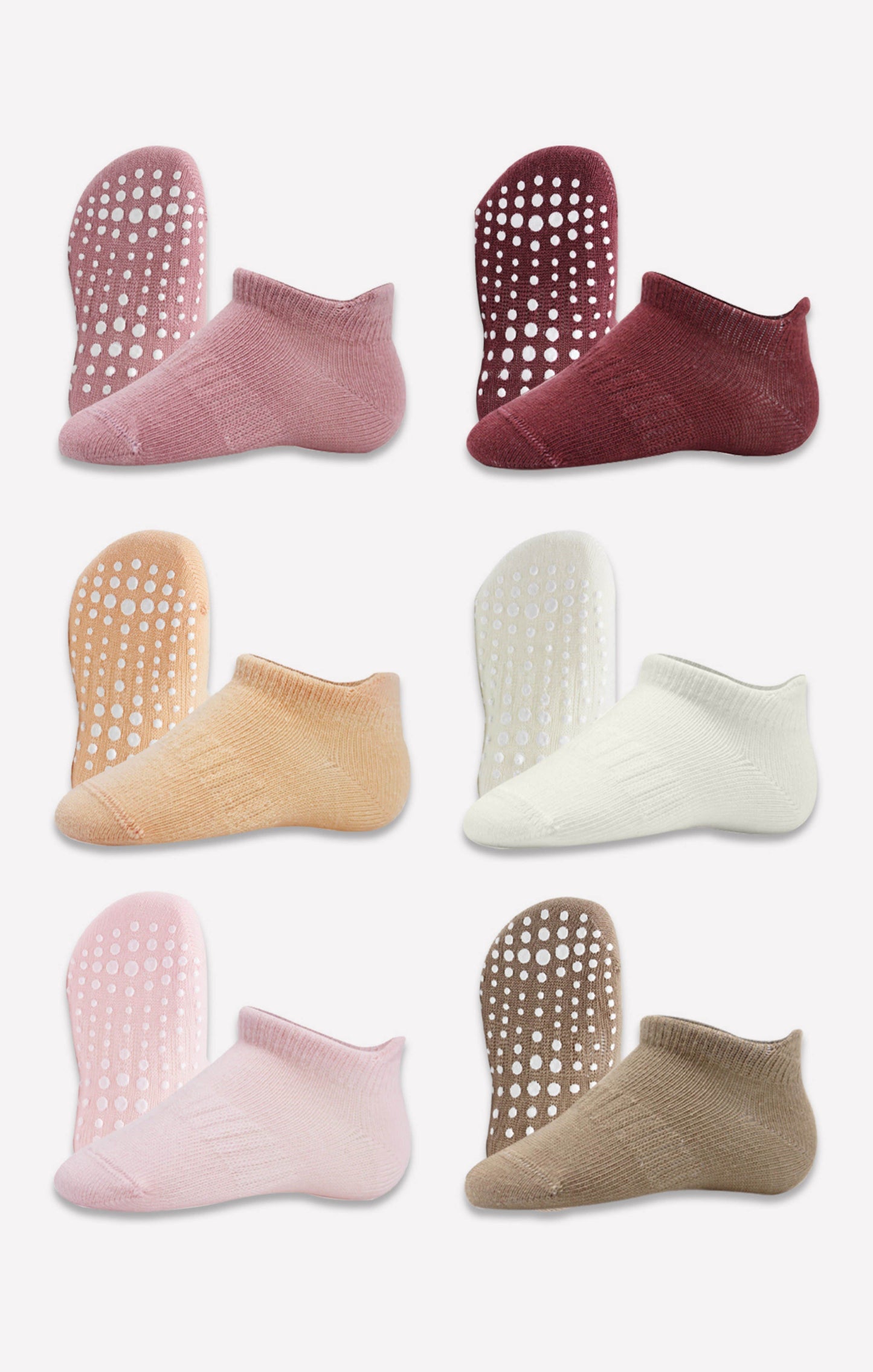 Anti-Rutsch Sneakersocken (6er Pack) - Rose Style