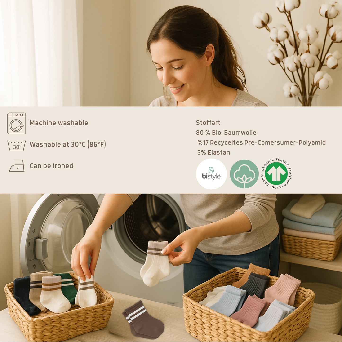 Basic Socken (6er Pack) - Weiß